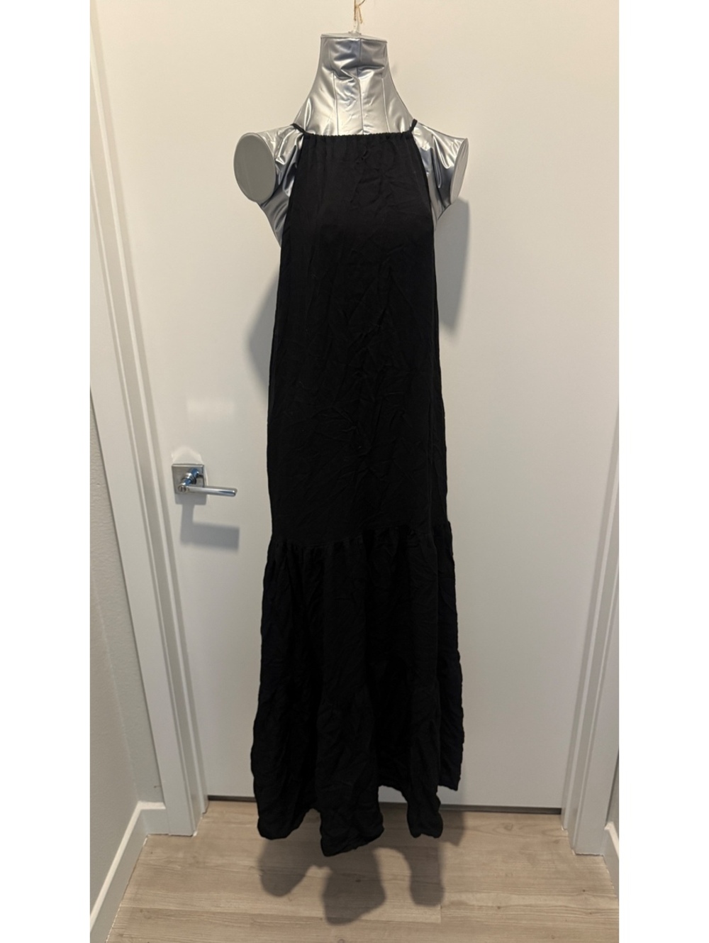 young fabulous and broke halter dress & Black Tiered Maxi Rayon Boho Size S caps with flaps